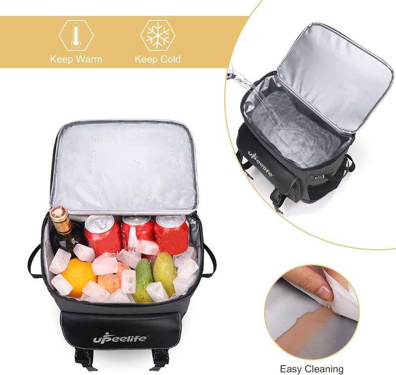 UPEELIFE 30L hűtő hátizsák piknik takaróval vízálló camping rucksack - Grey