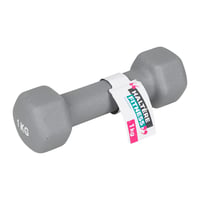 Gantera UPFIT 1 kg – Ganteră din fontă cu mâner lat – Gri – Pentru antrenamente fitness, cardio și forță 1