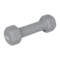 Gantera UPFIT 1 kg – Ganteră din fontă cu mâner lat – Gri – Pentru antrenamente fitness, cardio și forță 2