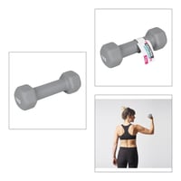 Gantera UPFIT 1 kg – Ganteră din fontă cu mâner lat – Gri – Pentru antrenamente fitness, cardio și forță 5