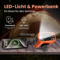Pás ventilátor Uplayteck s 10 000 mAh batériou, 5 rýchlostí, 18 000 ot./min, 35 hodín chladenia, hands-free ventilátor na krk/stôl/pás, baterka, oranžový 5