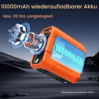 Pás ventilátor Uplayteck s 10 000 mAh batériou, 5 rýchlostí, 18 000 ot./min, 35 hodín chladenia, hands-free ventilátor na krk/stôl/pás, baterka, oranžový 2