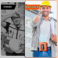 Pás ventilátor Uplayteck s 10 000 mAh batériou, 5 rýchlostí, 18 000 ot./min, 35 hodín chladenia, hands-free ventilátor na krk/stôl/pás, baterka, oranžový 7