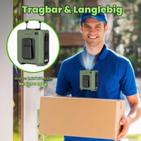 Uplayteck Ventilátor na opasok s 10 000 mAh batériou, 5 rýchlostí, 18 000 ot./min, zelený 8