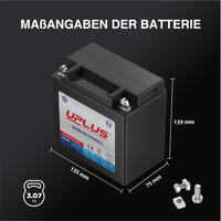 UPLUS YB9-BS/YB9-B Gel akumulator za motocikle 12V 9Ah 180A GEB9-B akumulator za motor 2