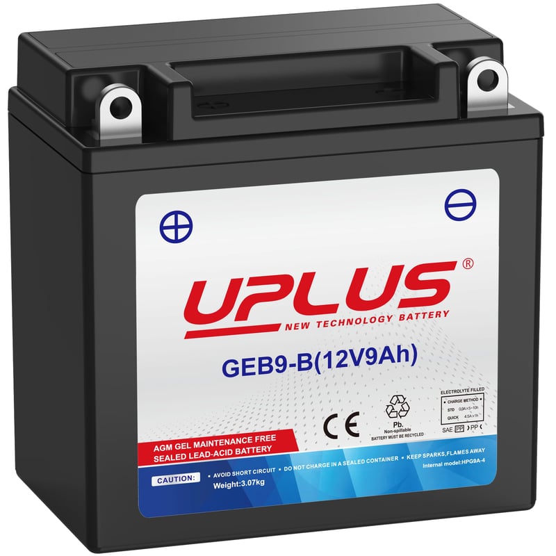 UPLUS YB9-BS/YB9-B Gel akumulator za motocikle 12V 9Ah 180A GEB9-B akumulator za motor