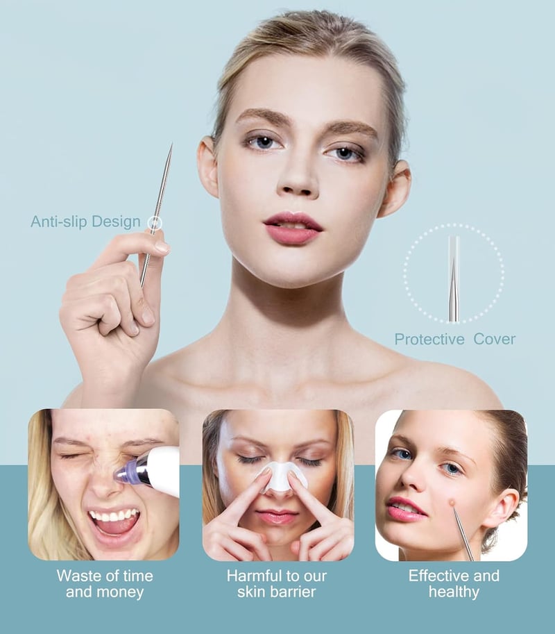 Upmore Profi Pattanáseltávolító Készlet Rozsdamentes Acne Eltávolító Eszköz Fém Tokkal