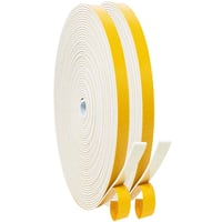 Bandă de etanșare autoadezivă din spumă UPSEN pentru uși și ferestre - alb - 6x1,5 mm / 20 m 1