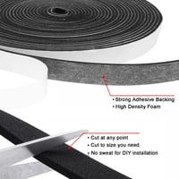 UPSEN Öntapadós Tömítőszalag Ajtóhoz Ablakhoz 12mm x 1.5mm 10m Hangszigetelő Habgumi 3