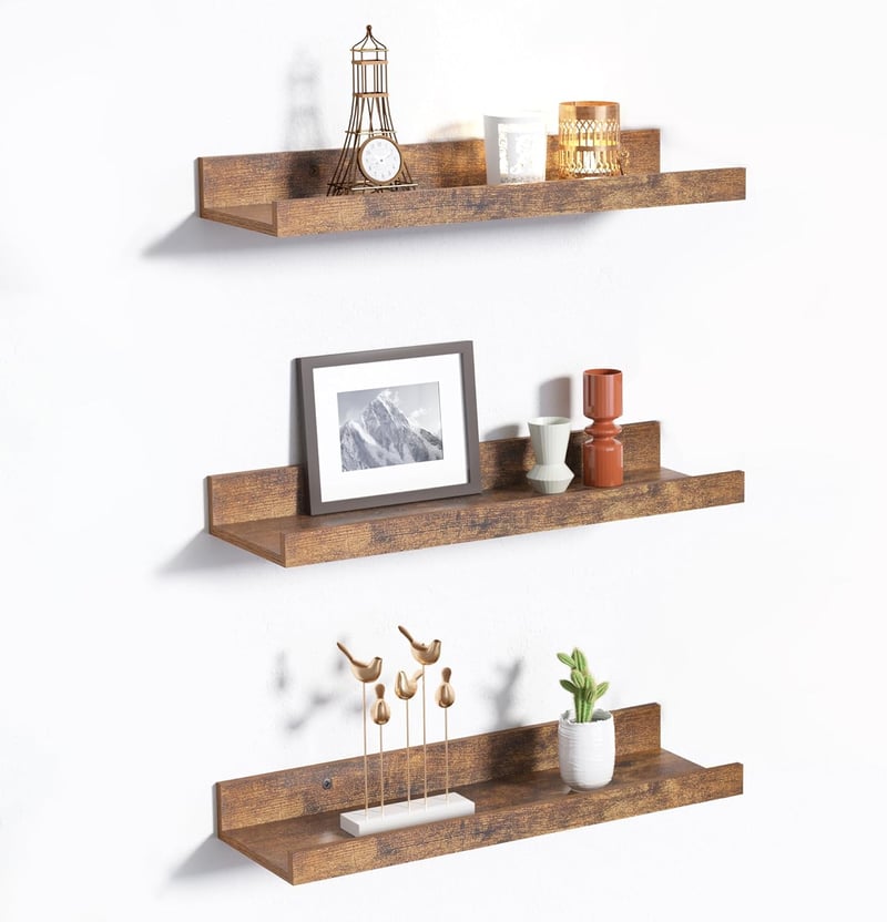 upsimples 3 db Fa Fali Polc 40x13 cm Nappali Hálószoba Konyha Fürdőszoba