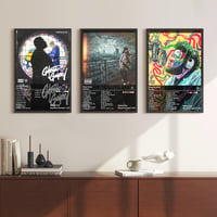 upsimples set de 3 rame foto 40x60 cm negre, rame foto pentru perete potrivite pentru postere și fotografii, montare orizontală și verticală, inserție ușoară 2