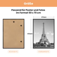 upsimples okviri za slike 50x70 cm, crni, set od 3 komada, za postere i fotografije, okvir za fotografije za vješanje na zid 3