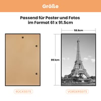 upsimples Okvir za slike 60x90 cm, prirodna boja, set od 3 zidna okvira za fotogaleriju, s trakama za umetanje, horizontalno i vertikalno postavljanje 3