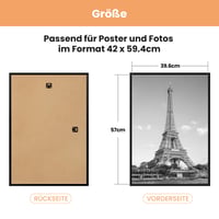 upsimples Okvir za slike A2 Crni 3 kom - Okvir za postere i fotografije za vješanje na zid vodoravno ili okomito, 42x59,4 cm, s kliznim umetkom 3