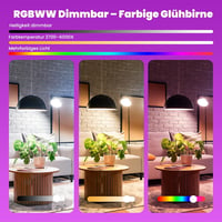 UPXNBOR E14 Smart LED izzó RGBWW 4,5W WiFi Alexa Google 2db 5