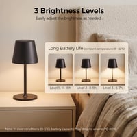 UPXNBOR LED stolna svjetiljka, bežična, potpuno metalna noćna svjetiljka za unutarnju i vanjsku upotrebu 3