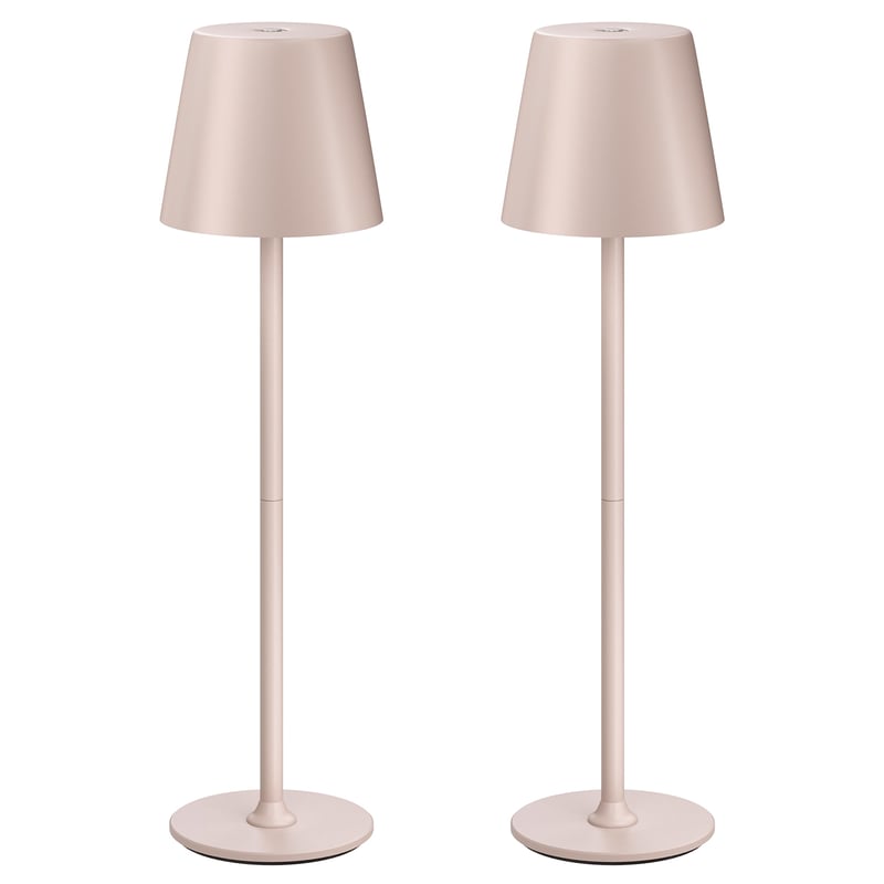 UPXNBOR LED bežična stolna lampa, set od 2 komada, metalna stolna lampa za vanjsku i unutarnju upotrebu