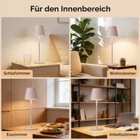 UPXNBOR LED bežična stolna lampa, set od 2 komada, metalna stolna lampa za vanjsku i unutarnju upotrebu 7