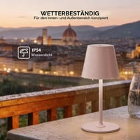UPXNBOR LED bežična stolna lampa, set od 2 komada, metalna stolna lampa za vanjsku i unutarnju upotrebu 6
