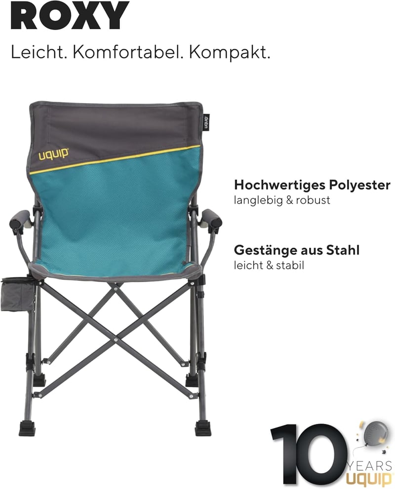Uquip Roxy kempingszék tárolóval 120 kg terhelhetőség