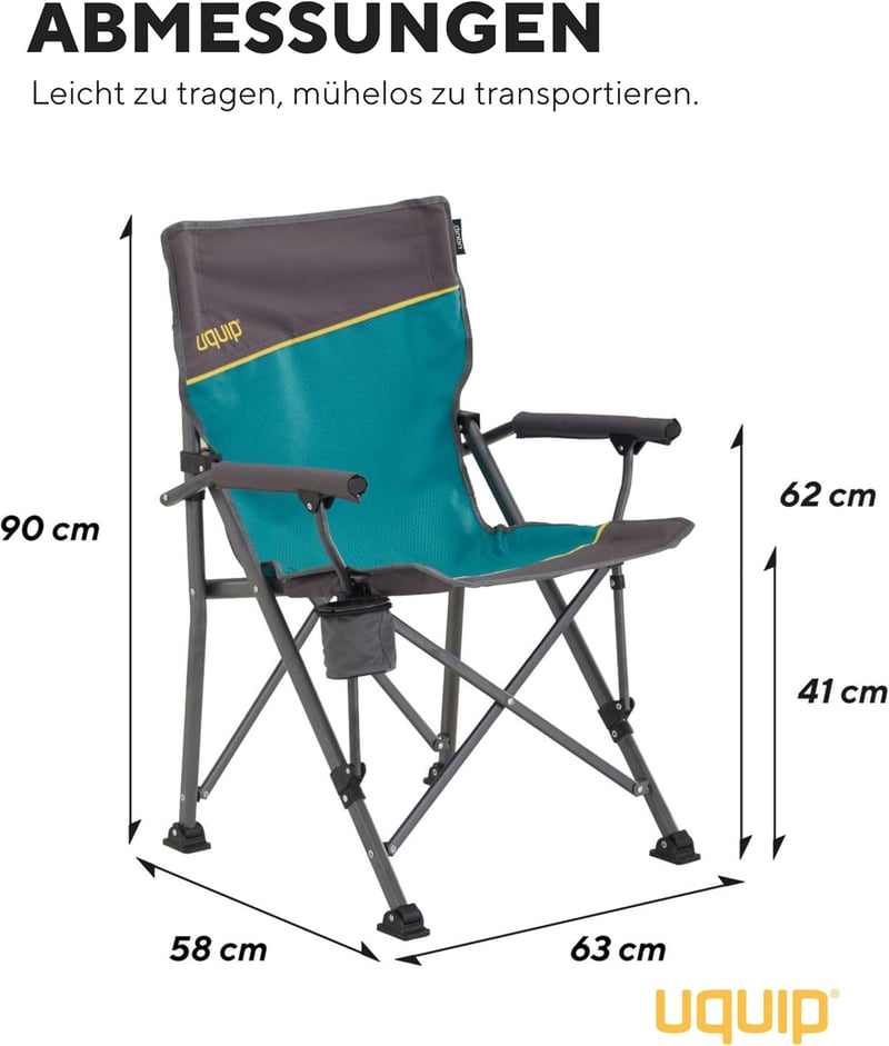 Uquip Roxy kempingszék tárolóval 120 kg terhelhetőség