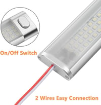 URAQT 120 LED beltéri világítás 8W 12V autó lakóautó konyha fürdőszoba csíkos lámpa kapcsolóval - 30 cm – 120 LEDs (1 Stück) 4