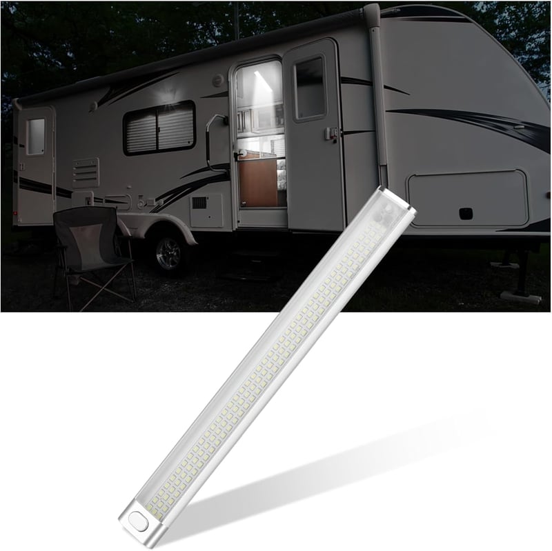 URAQT 120 LED beltéri világítás 8W 12V autó lakóautó konyha fürdőszoba csíkos lámpa kapcsolóval - 30 cm – 120 LEDs (1 Stück)