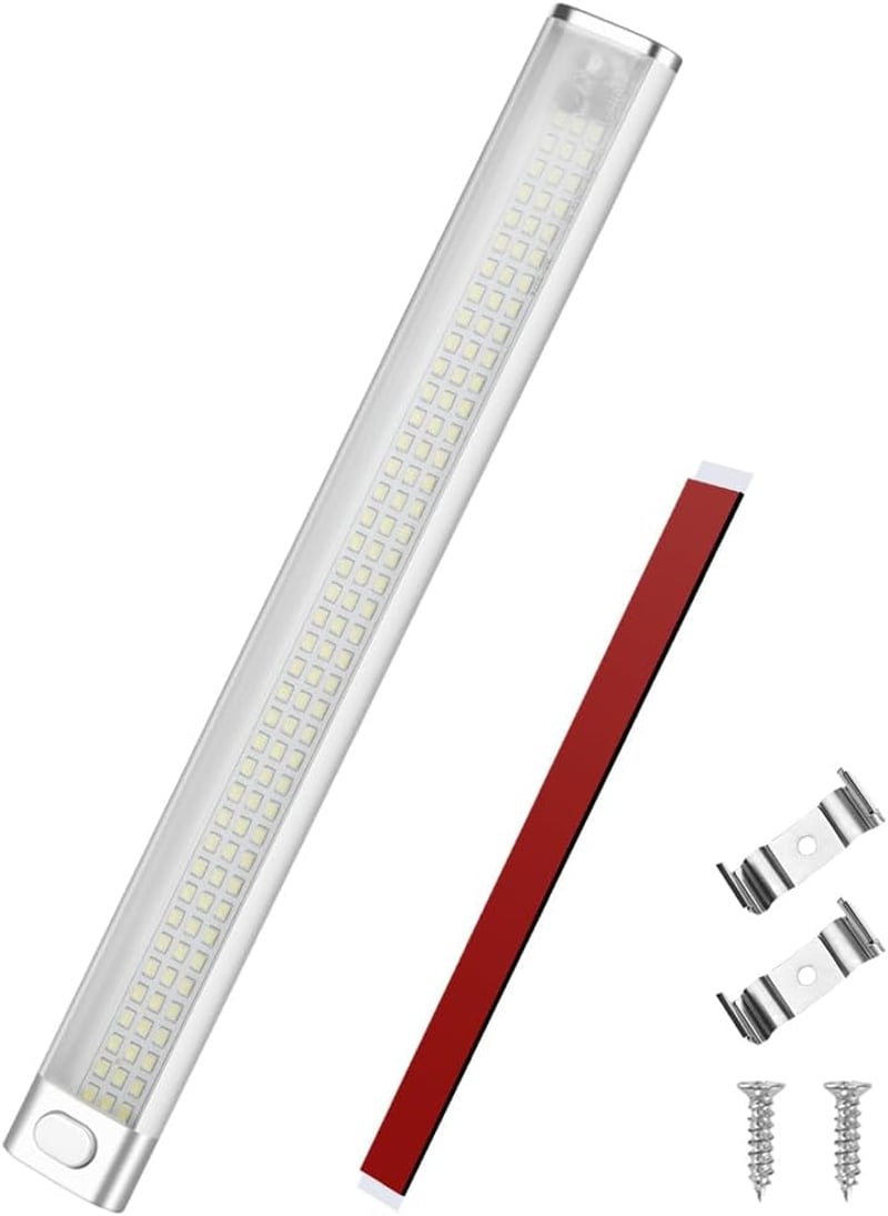 URAQT 120 LED beltéri világítás 8W 12V autó lakóautó konyha fürdőszoba csíkos lámpa kapcsolóval - 30 cm – 120 LEDs (1 Stück)