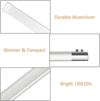 URAQT 120 LED beltéri világítás 8W 12V autó lakóautó konyha fürdőszoba csíkos lámpa kapcsolóval - 30 cm – 120 LEDs (1 Stück) 3