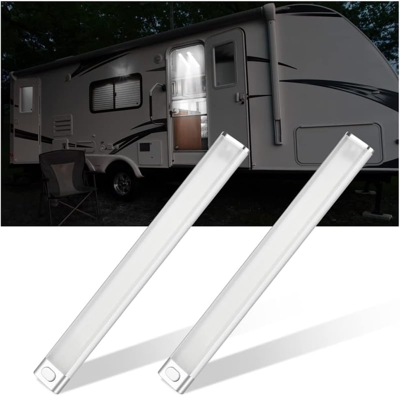 URAQT 120 LED szalag 2db 1600LM 8W 12V autó lakóautó konyha fürdőszoba világítás kapcsolóval