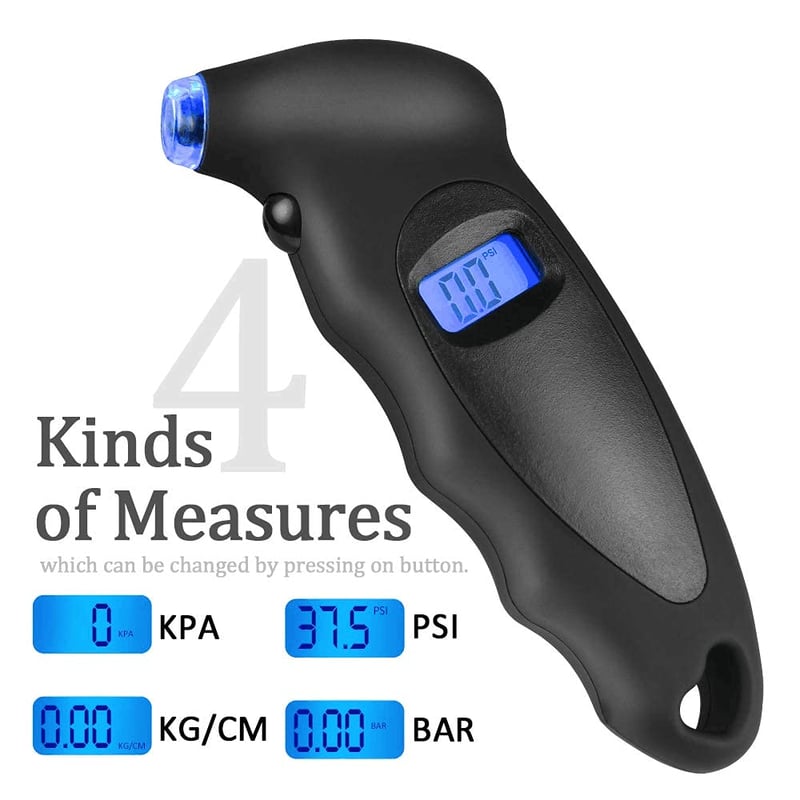 URAQT 12V autós kompresszor LCD kijelzővel és LED lámpával 150 PSI