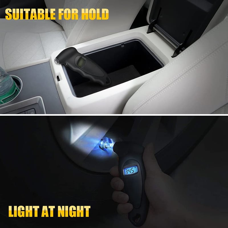 URAQT 12V autós kompresszor LCD kijelzővel és LED lámpával 150 PSI