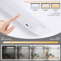 URAQT 26 cm LED szekrénylámpa, 3 módú dimmelhető távirányítós, USB töltős mágneses szalagfény 2