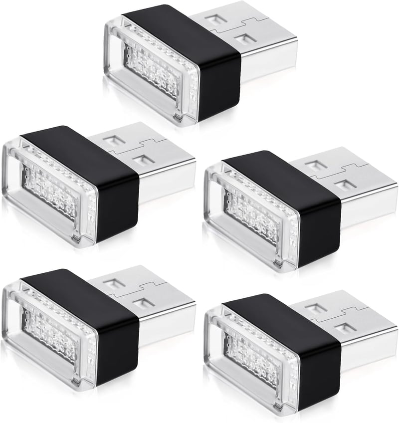 URAQT 5db Mini USB Lámpa Autó Laptop Hangulatvilágítás Légkör Fény