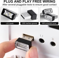 URAQT 5db Mini USB Lámpa Autó Laptop Hangulatvilágítás Légkör Fény 2