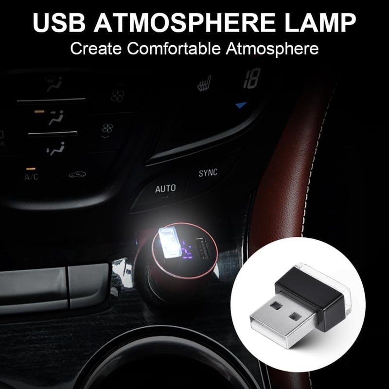 URAQT 5db Mini USB Lámpa Autó Laptop Hangulatvilágítás Légkör Fény
