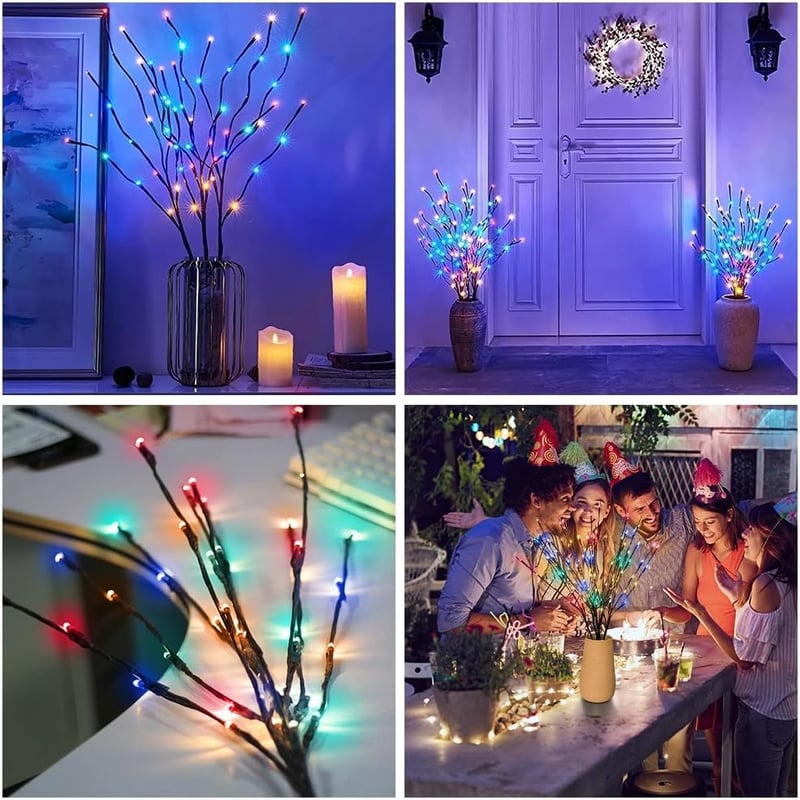 URAQT 73 cm LED ágdekoráció, 3 db világító ág vázához, elemek nélkül - Colour