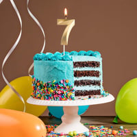 URAQT Arany Glitteres Számgyertyák Születésnapi Tortadekoráció Esküvőhöz - 2 5