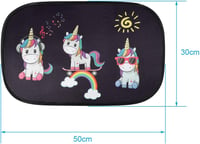 URAQT Autó Napvédő Függöny Unikornisok 50x30cm UV Védelem 2db 2