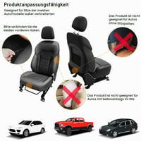 URAQT Presvlake za prednja auto sjedala, 2 komada, univerzalne najlonske navlake, protuklizne i prozračne zaštitne presvlake s 12 kukica, crne, za automobile, djecu i kućne ljubimce 8