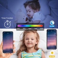 Proiector de stele URAQT, lampă de noapte cu cristale, 16 culori, 30 moduri de iluminare, LED reîncărcabil 1200mAh, control prin telecomandă și aplicație, pentru dormitor 7
