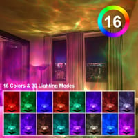 Proiector de stele URAQT, lampă de noapte cu cristale, 16 culori, 30 moduri de iluminare, LED reîncărcabil 1200mAh, control prin telecomandă și aplicație, pentru dormitor 3