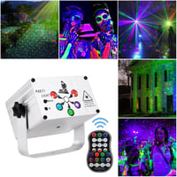 URAQT Diszkó Fénygömb - 120 Üzemmódú Parti Lámpa, 360° Forgó RGB Fényhatás, Távirányítóval, 2m USB Kábellel, Zenére Változó Színekkel 2