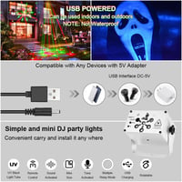 URAQT Diszkó Fénygömb - 120 Üzemmódú Parti Lámpa, 360° Forgó RGB Fényhatás, Távirányítóval, 2m USB Kábellel, Zenére Változó Színekkel 3