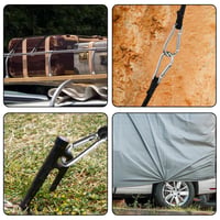 URAQT Corzi Elastice cu Cârlige, 4 bucăți Corzi de Tensionare cu Carabiniere din Oțel, Corzi Elastice de 60 cm pentru Fixarea Bagajelor, Prestatelor și pentru Camping 6