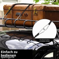 URAQT Corzi Elastice cu Cârlige, 4 bucăți Corzi de Tensionare cu Carabiniere din Oțel, Corzi Elastice de 60 cm pentru Fixarea Bagajelor, Prestatelor și pentru Camping 4