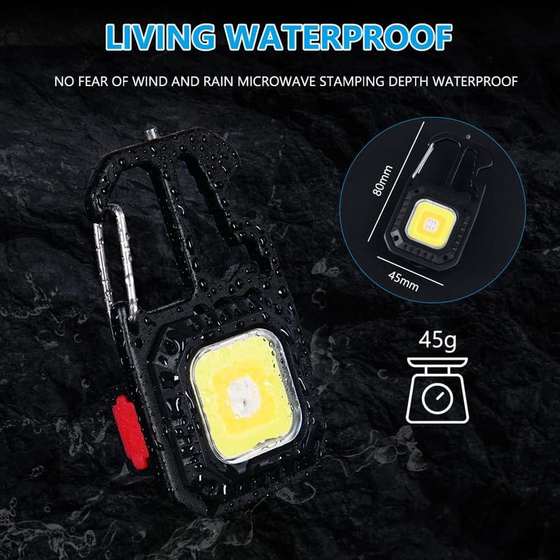 URAQT Hordozható LED Munkalámpa 800 Lumen, 7 Mód, Újratölthető Inspekciós Lámpa Mágneses Talppal