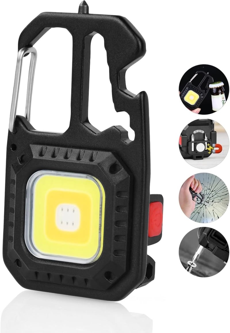 URAQT Hordozható LED Munkalámpa 800 Lumen, 7 Mód, Újratölthető Inspekciós Lámpa Mágneses Talppal