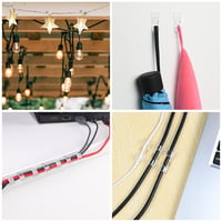 URAQT 80 ks samolepiacich káblových svoriek, 7 mm držiaky na káble, organizér káblov na stôl pre domácnosť a kanceláriu, na USB, TV, nabíjacie a audio káble, priehľadné 8