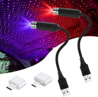 URAQT LED Autó Plafon Csillagfény 2db USB Hangulatlámpa Többféle Mód 1